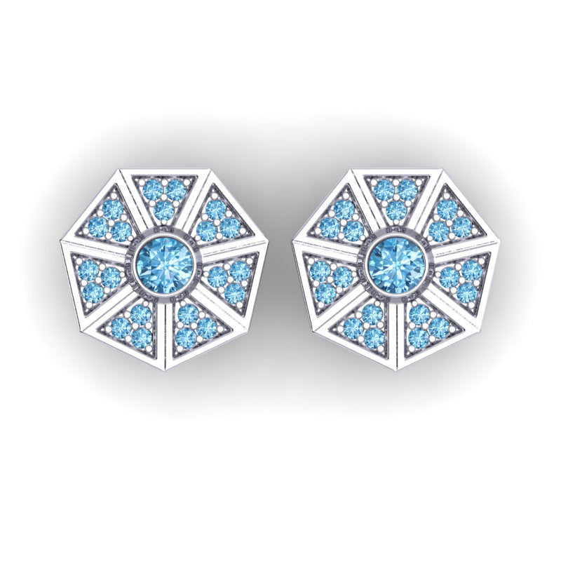 Swiss Blue Topaz Cufflinks