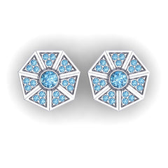 Swiss Blue Topaz Cufflinks