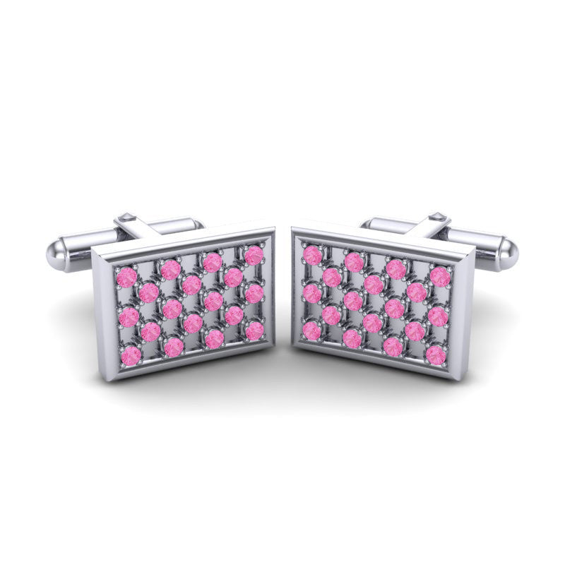 Pink Tourmaline Cufflinks