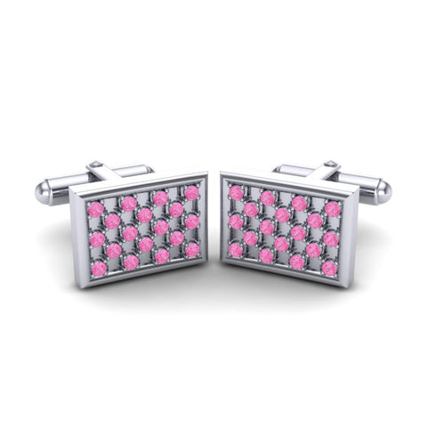 Pink Tourmaline Cufflinks