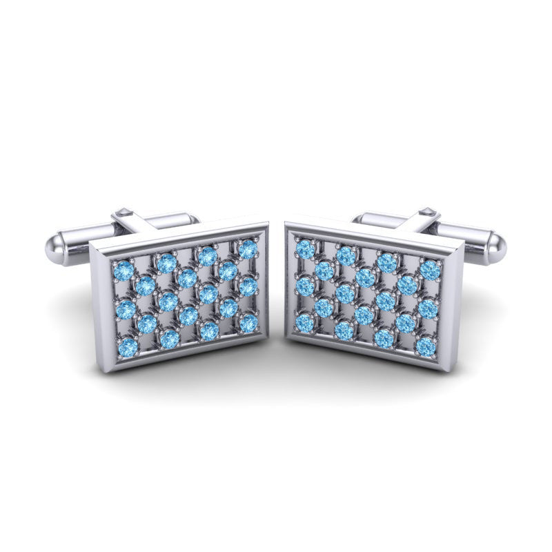 Swiss Blue Topaz Cufflinks
