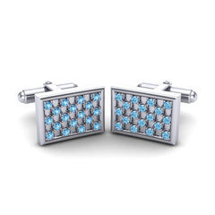 Swiss Blue Topaz Cufflinks