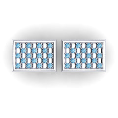 Swiss Blue Topaz Cufflinks