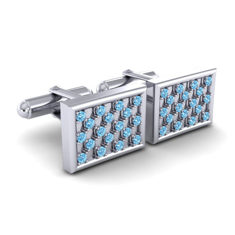 Swiss Blue Topaz Cufflinks