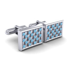 Swiss Blue Topaz Cufflinks