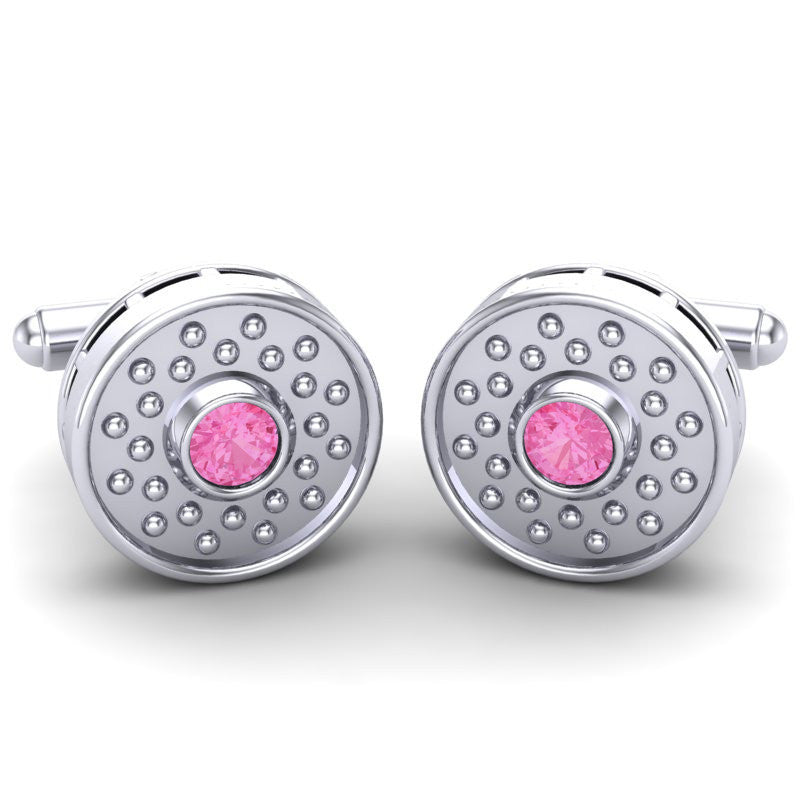 Pink Tourmaline Cufflinks