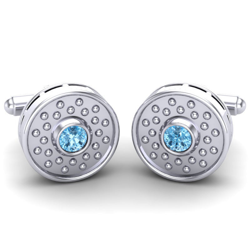 Swiss Blue Topaz Cufflinks