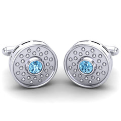 Swiss Blue Topaz Cufflinks