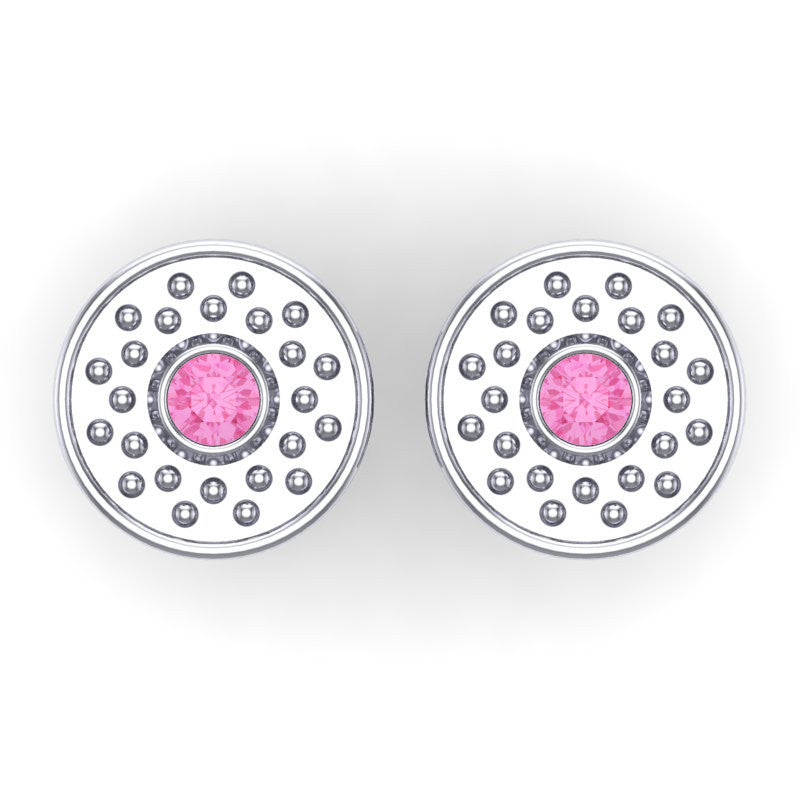 Pink Tourmaline Cufflinks