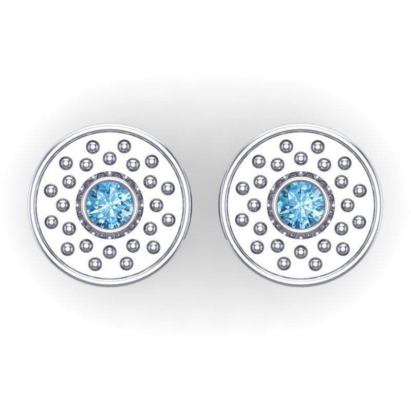 Swiss Blue Topaz Cufflinks