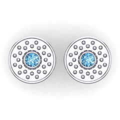 Swiss Blue Topaz Cufflinks