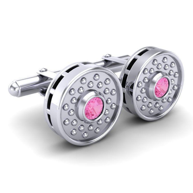 Pink Tourmaline Cufflinks