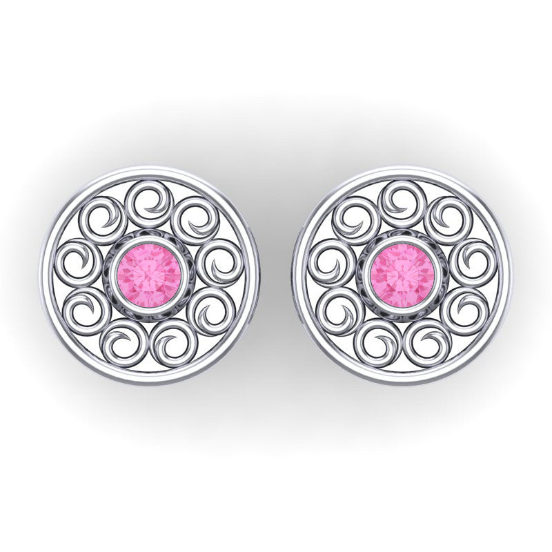 Pink Tourmaline Cufflinks
