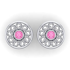 Pink Tourmaline Cufflinks