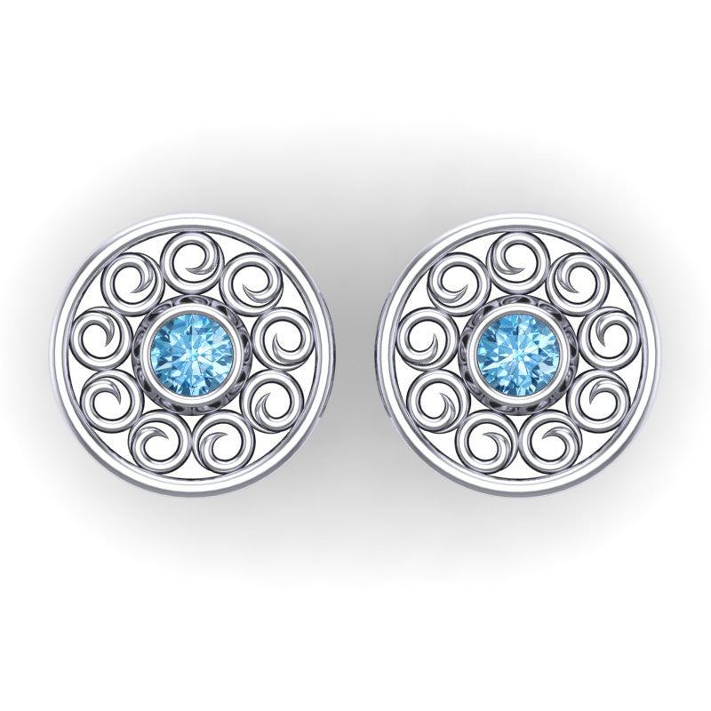 Swiss Blue Topaz Cufflinks
