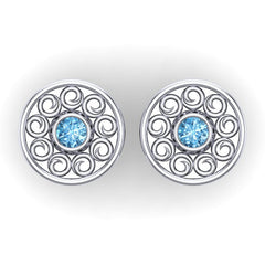 Swiss Blue Topaz Cufflinks