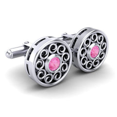 Pink Tourmaline Cufflinks