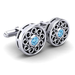 Swiss Blue Topaz Cufflinks