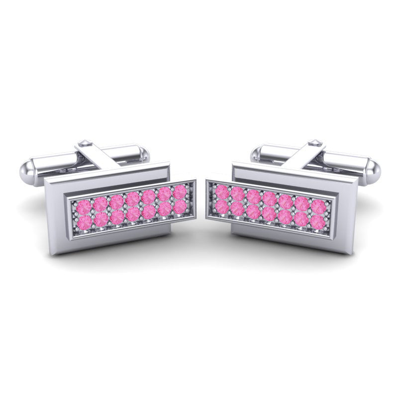 Pink Tourmaline Cufflinks