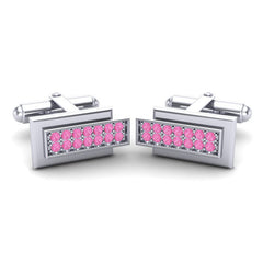 Pink Tourmaline Cufflinks