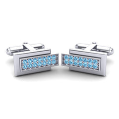Swiss Blue Topaz Cufflinks