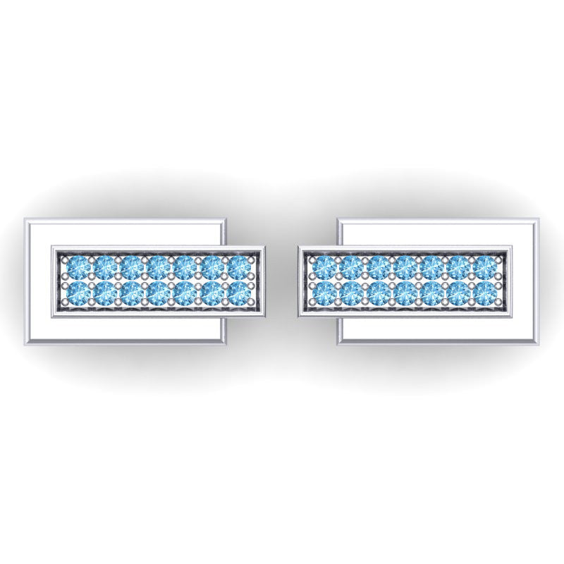 Swiss Blue Topaz Cufflinks