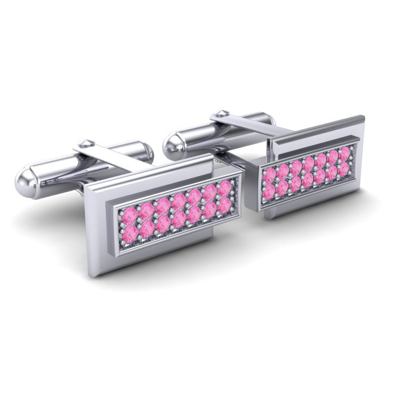 Pink Tourmaline Cufflinks