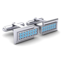 Swiss Blue Topaz Cufflinks