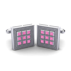 Pink Tourmaline Cufflinks