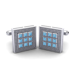 Swiss Blue Topaz Cufflinks