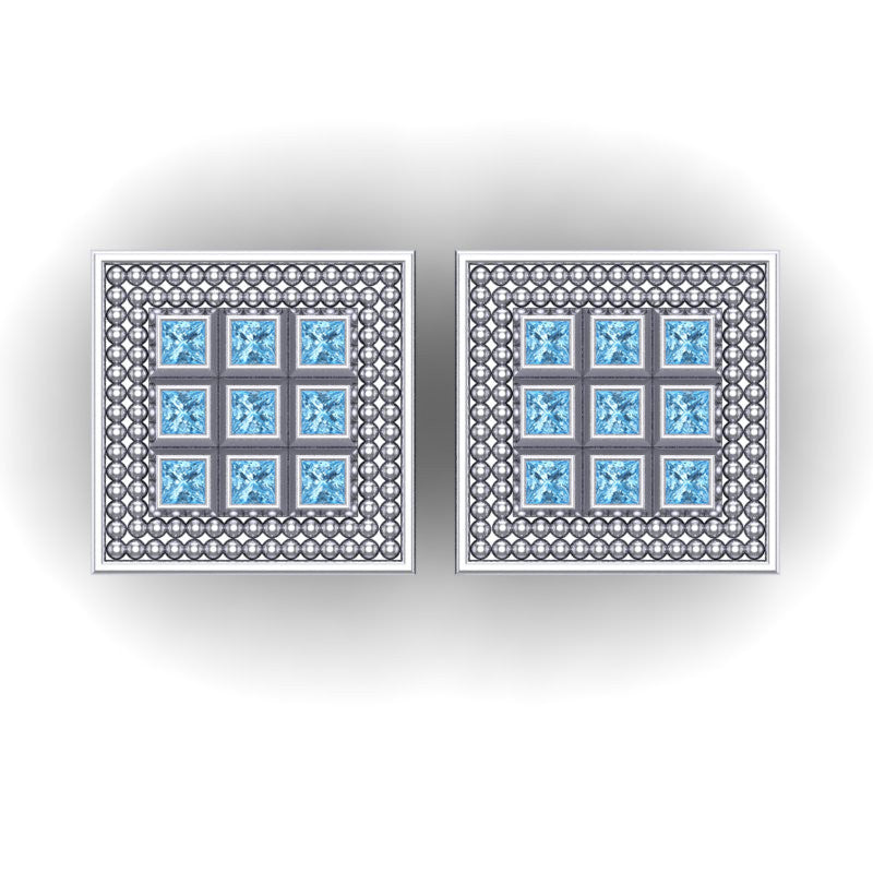 Swiss Blue Topaz Cufflinks