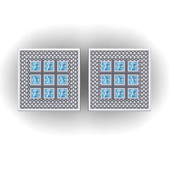 Swiss Blue Topaz Cufflinks