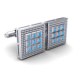 Swiss Blue Topaz Cufflinks