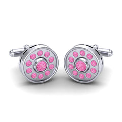 Pink Tourmaline Cufflinks