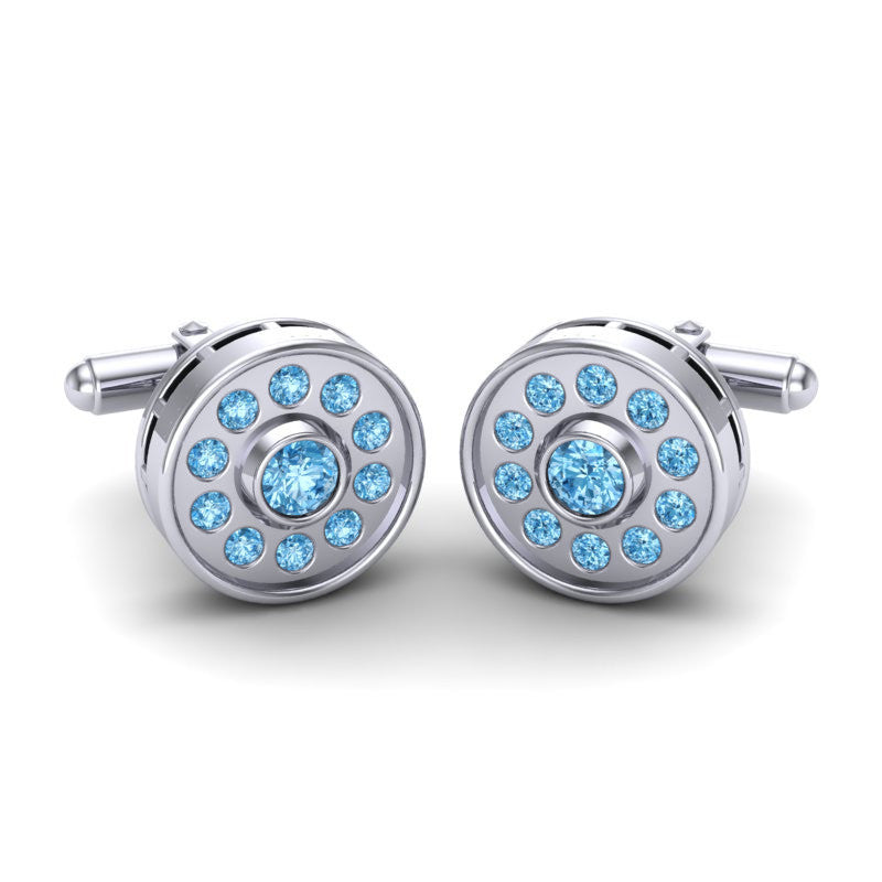 Swiss Blue Topaz Cufflinks