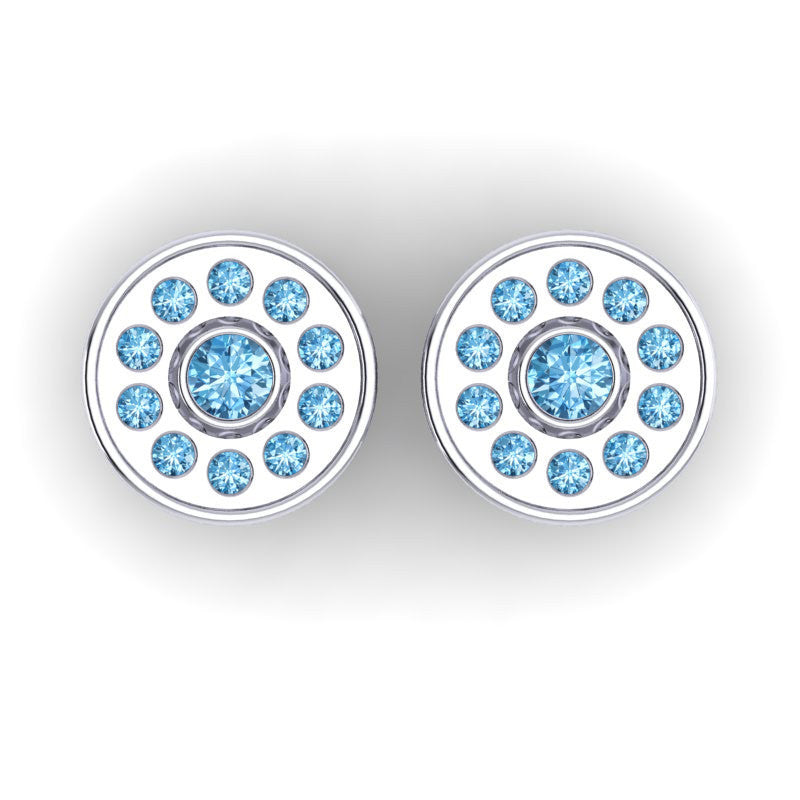 Swiss Blue Topaz Cufflinks