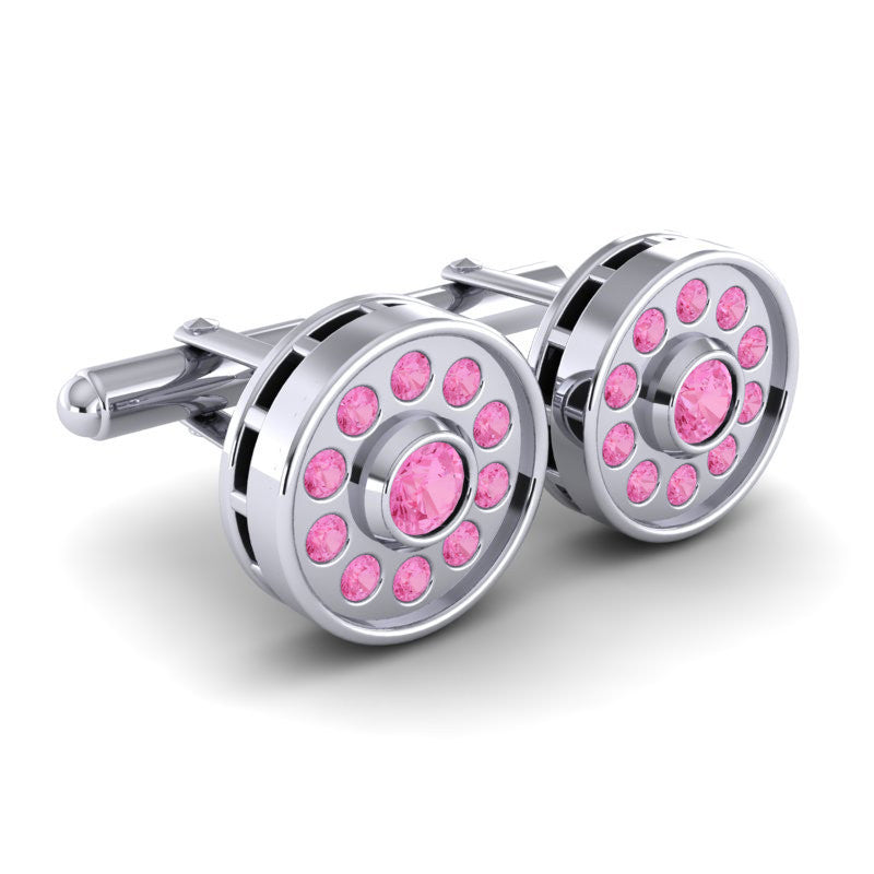 Pink Tourmaline Cufflinks
