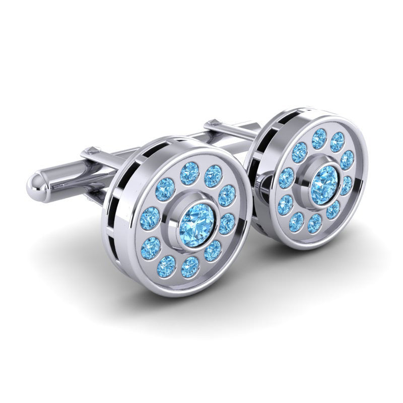 Swiss Blue Topaz Cufflinks