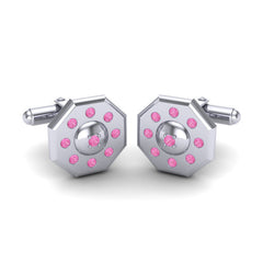Pink Tourmaline Cufflinks