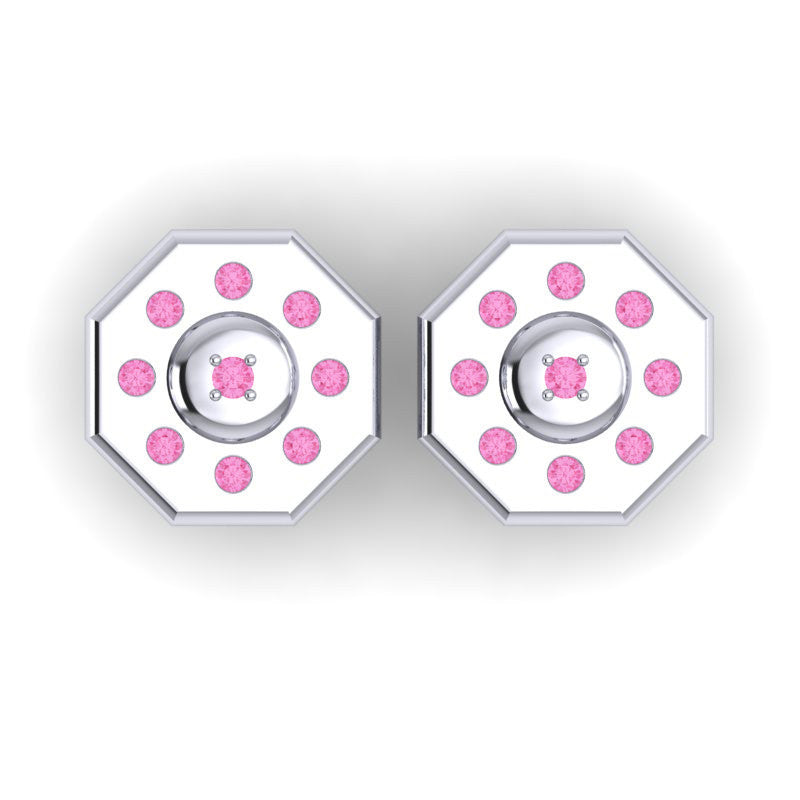 Pink Tourmaline Cufflinks
