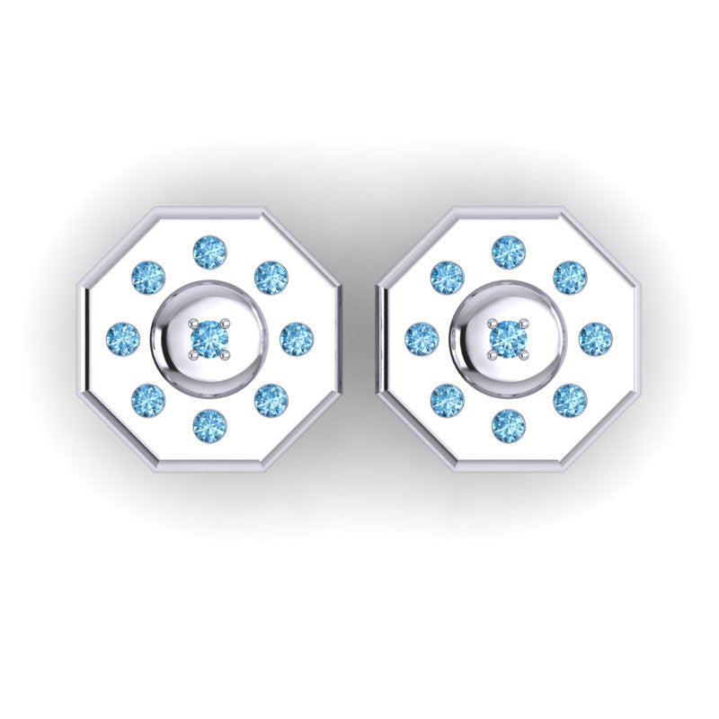 Swiss Blue Topaz Cufflinks
