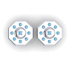 Swiss Blue Topaz Cufflinks