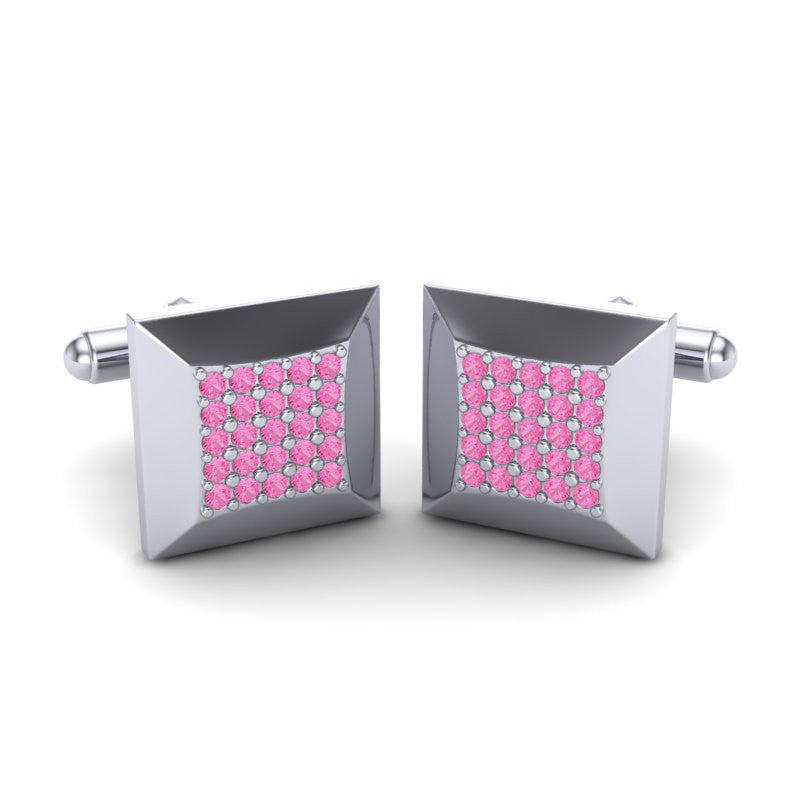 Pink Tourmaline Cufflinks
