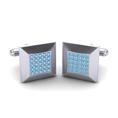 Swiss Blue Topaz Cufflinks