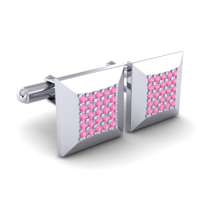Pink Tourmaline Cufflinks