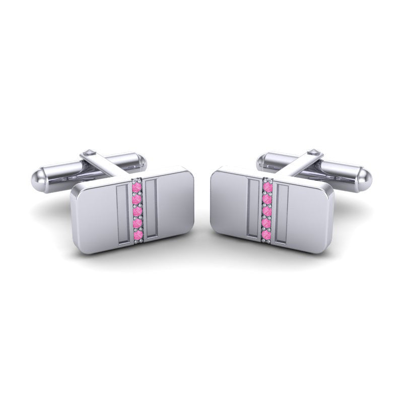 Pink Tourmaline Cufflinks