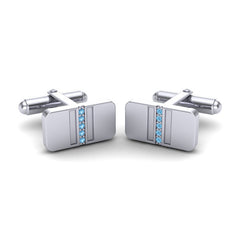 Swiss Blue Topaz Cufflinks