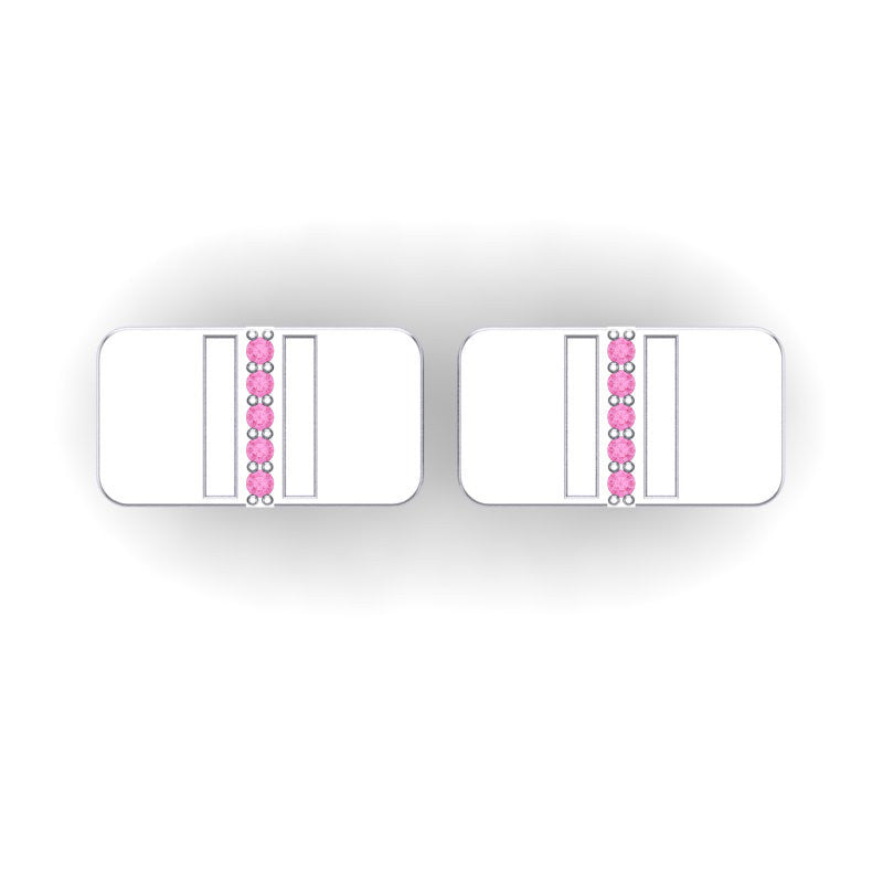 Pink Tourmaline Cufflinks