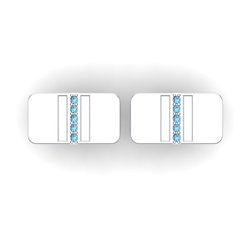Swiss Blue Topaz Cufflinks