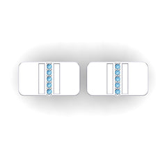 Swiss Blue Topaz Cufflinks